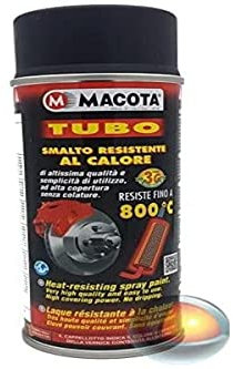 MACOTA 08008 Tubo Smalto Resistente al Calore, Nero, 400 ml (Confezione da 1)