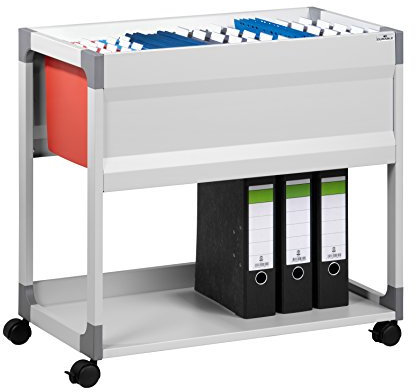 Durable System File Trolley 90 A4 grau, für bis zu 90 Hängemappen oder 8 Hängeordner - 750 x 715 x 432 mm , 378410