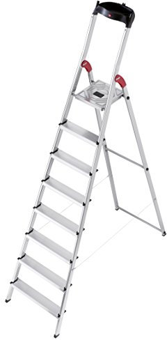 Hailo 8160-801 L60 8-Tread Aluminum Step Ladder