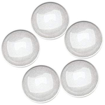 Dophee 100Pcs Crystal Clear Runde Cabochons Flache Rückseite Glaskuppel für DIY Schmuckherstellung 10mm