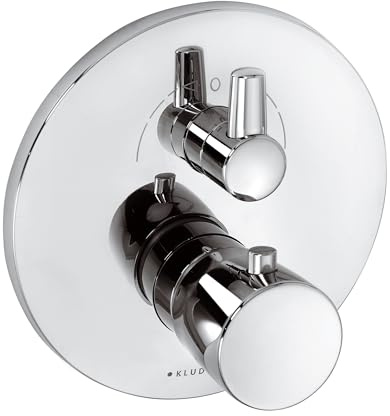 Kludi Fertigmontageset Balance für Unterputz-Wannen-und Brause Thermostat mit Absperrventil, verchromt, 528300575