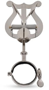 GEWA Marschnotställ Bb-klarinett - Förnicklad - Liten Lyra - 2 knappar - Ringdiameter 33 mm