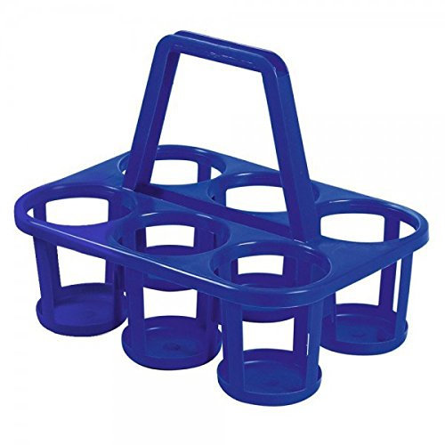 2 x Panier à bouteilles pour 6 bouteilles en plastique gris ou bleu