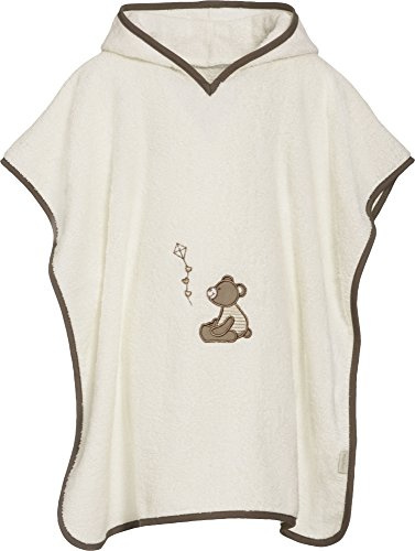 Playshoes Mädchen Frottee-poncho, Badeponcho Bär mit Kapuze Bade-poncho (1er Pack)