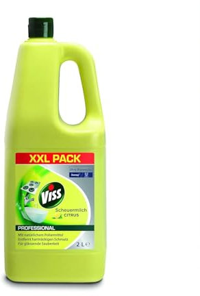 Viss Professional Scheuermilch Zitrus - Effektive Reinigung für Küche und Bad, Herde, Glaskeramikkochfelder, Arbeitsflächen, Spülen, Badenwannen, Waschbecken, professionelle Formulierung, 2L