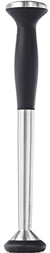 OXO Steel Muddler with Non-Scratch Nylon Head and Soft Non-Slip Grip, Silver, 9-Inch
