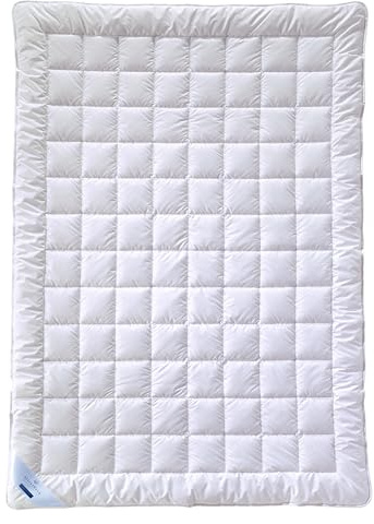 Billerbeck, Piumino Superlight, con Imbottitura in Fibra Naturale e Sintetica, Bianco, 155 x 220 cm