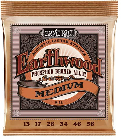 Ernie Ball Earthwood Medium Akustik-Gitarrensaiten, Phosphor-Bronze, Stärke 13–56