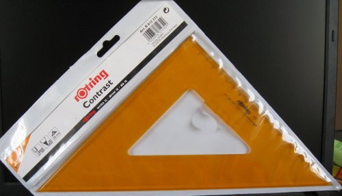 ROTRING 812332 Dreieckslineal Contrast , Scala bis 19cm, 45°,32cm