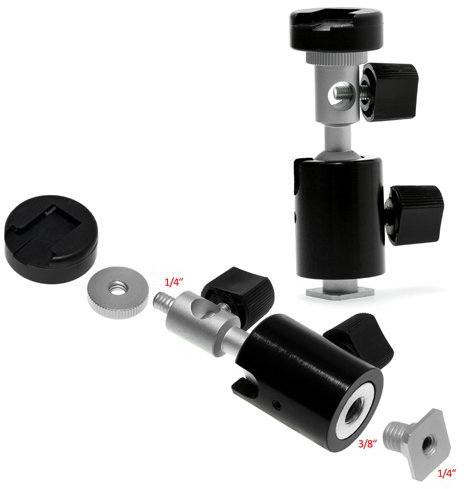 Photecs® Blitz-Schirm-Halter Blitz-Schirm-Neiger (3/8, 1/4, Blitzschuhmontage)