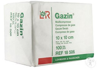 Compresas de gasa Gazin® tamaño 10 x 10 cm recinto de 100 – 18506