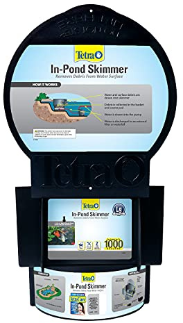 Tetra Pond In-Pond Skimmer, Skims Pond Debris Before It Sinks, BLACK 13.5 IN