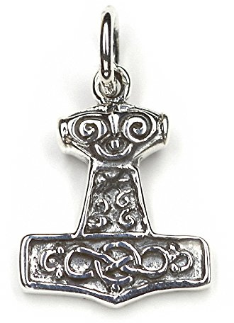 Drachensilber Thorshammer Anhänger 925 Sterling Silber Kinder– Mjölnir Wikinger Schmuck für Herren & Damen – Nordischer Handgefertigter Silberanhänger als Symbol für Stärke & Schutz