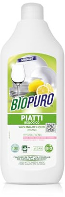 Biopuro Detergente Platos 500 ml Concentrado 100 Lavados Piel Sensible Bio Eco