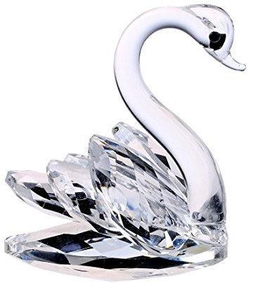 H&D HYALINE & DORA Sparkle Crystal Swan Figurine Collection Paperweight Table Centerpiece Ornament