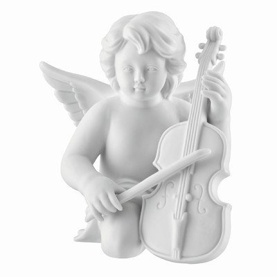 Hög ängel för ängel med cello tidsmått: H 16 cm x 20 cm B x D 18 cm