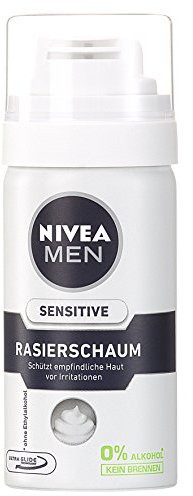 Nivea for men Sensitive Rasierschaum Mini, 1er Pack (1 x 35 ml)
