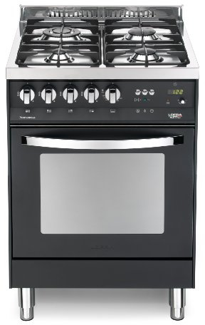 Lofra PNM66GVT/C Cucina a Gas, Nero/Mat