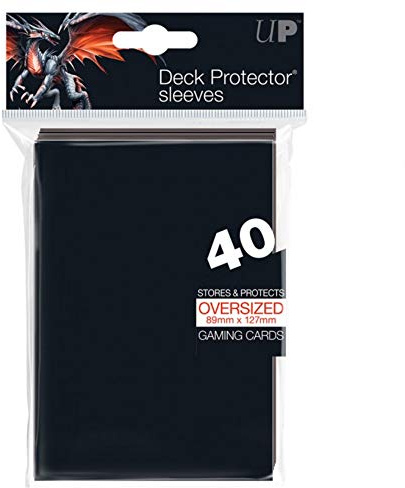 Ultra Pro UP - Oversized Top Loading Sleeves - Black (40 Sleeves)