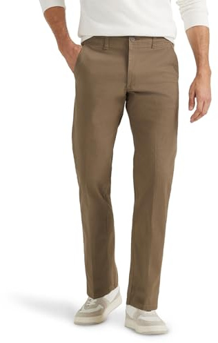 Lee Extreme Comfort Khaki Pantalón de Corte Recto, Woodspice, 33W/32L para Hombre