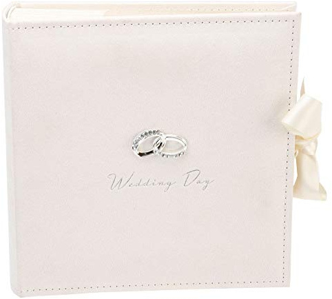 Haysom Interiors Gorgeous Ivory Suede Wedding Album Holding 100 7 x 5 Photographs by Happy Homewares