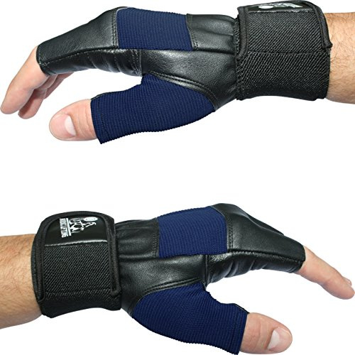 Nordic Lifting Guanti per sollevamento pesi con poggia polso 12 – per palestra, Crossfit e fitness – Per uomini e donne, attrezzatura di qualità. (Blue, X-Small)