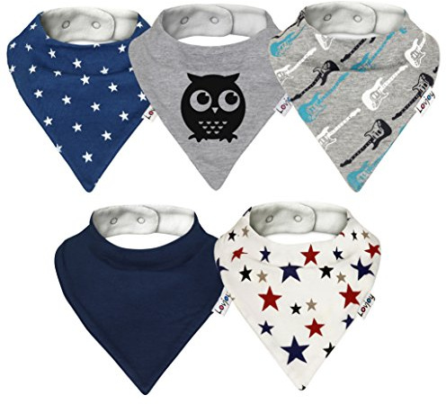 Lovjoy Bandana Baby Halstuch Lätzchen - Dreieckstucher - Für 0-3 Jahre - 5er Pack