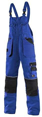 CXS Krystof Herren Arbeitslatzhose mit Kniepolstertaschen - Sehr Stabile Strapazierfähige Arbeitshose mit Hosenträger Gartenhose Bundhose Cargohose Arbeitsoveral