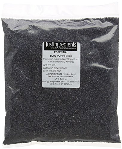 JustIngredients Essentials Poppy Seeds, 500 g - Pack of 2