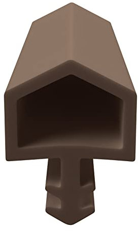 DIWARO® Zimmertür-Dichtung ZT035 | weiß, braun, beige oder schwarz | 5 lfm für Zimmertüren und Innentüren. Zum Schallschutz und abdichten der Tür. Bestehend aus TPE(Thermoplastischen Elastomer)(braun)