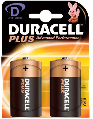 Duracell Plus MN1300 - Battery 2 x D type Alkaline