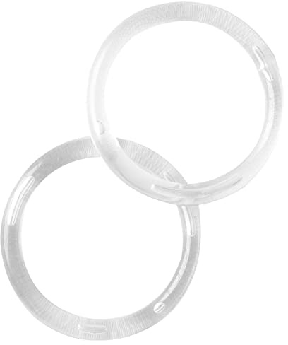 NAHANCO CIR Plastic Scarf Rings, Clear Acrylic (Pack of 500)