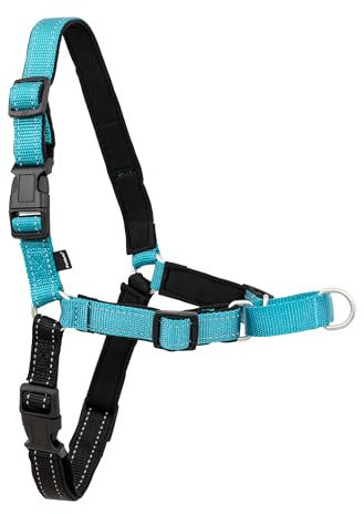 PetSafe Easy Walk Deluxe Dog Harness, No Pull Dog Harness – Perfect for Leash & Harness Training – Stops Pets from Pulling and Choking on Walks – Medium, Ocean