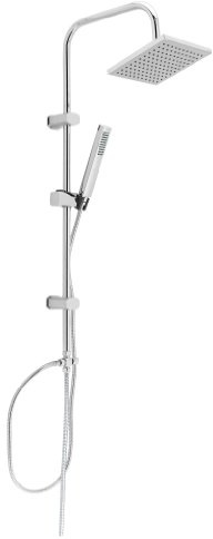 SCHÜTTE Tokyo Überkopfbrause-Set, Duschsystem ohne Armatur. Regendusche mit Schlauch, Duschsäule, Chrom