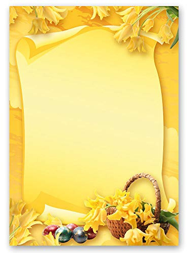 20 Sheets Motif Letter Paper! Easter Feast DIN A4 - Easter
