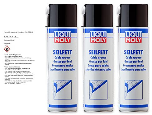 3x LIQUI MOLY 6135 Seilfett Spray Hohlraumversiegelung Dose Aerosol 500ml
