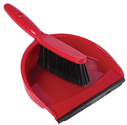 Jantex Soft Dustpan & Brush Set - Red