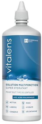 VITALENS Solution Multifonction Lentilles de Contact Souples – Nettoie, Désinfecte et Conserve – Compatible Lentilles Mensuelles, Hebdomadaires et Bi-Mensuelles – Hydrogel & Silicone Hydrogel – 360 ml