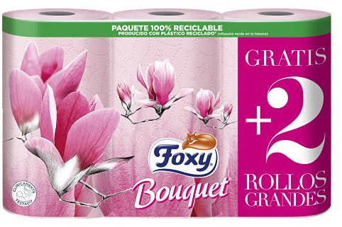FOXY Bouquet - Carta igienica 3 veli, Confezione da 6 rotoli