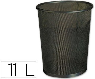 Q-Connect 929624 - Papelera de malla líquida (11 L, 235 x 260 x 190 mm), color negro