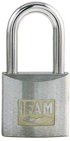 IFAM Candado Serie Z, Modelo Z35AL, Arco Largo, 35mm, Acero Cromado, Seguridad y Resistencia a la Intemperie, Uso en puertas exteriores, garajes, cobertizos, portales, armarios, Aleación de Zinc