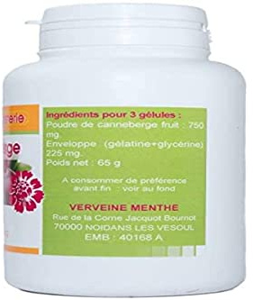 GELULES CANNEBERGE 200 gélules dosées 250 mg