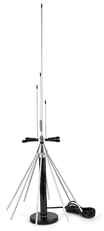 Albrecht AE Desktop 1300 | Ideal für Funkscanner mit BNC-Anschluss, 50 Ohm Impedanz, 100 cm Gesamtlänge und 8 Radiale à 41 cm für optimalen Empfang.