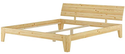Erst-Holz®Futonbett Doppelbett 180x200 Massivholz-Bettgestell Kiefer Natur ohne Rollrost 60.62-18 oR