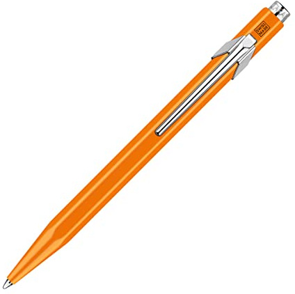 Caran d'Ache 849 - Penna a sfera in metallo, arancio fluo, arancione