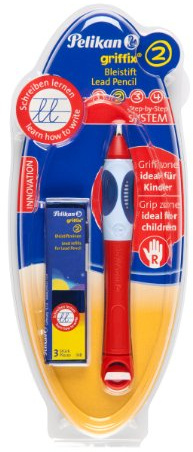 Pelikan 913327 - Bleistift Griffix für Rechtshänder, rot