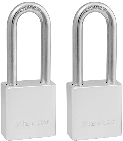 Master Lock 570TLHHC 570TLH Padlock, Silver, 2 Pack