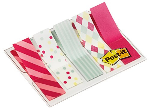 Post-it 699764 684-CAN5 självhäftande remsor Index Mini (5 x 20 genomfärgade i fodral, 11,9 x 43,2 mm) Candy Collection