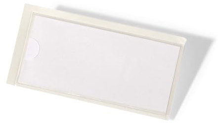 Durable Pocketfix Selbstklebetaschen für Einsteckschilder, 35 x 76 mm, 74 x 32 mm, 10 Stück, transparent, 802119