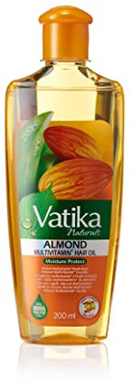 Vatika Naturals Multivitamin Enriched Almond Hair Oil 200ml with 100% Natural Oils For Root To Tip Nourishment